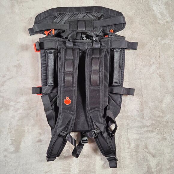 Little Chonk Maxine Dog Backpack Carrier Adjustable Black Orange Small - Picture 2 of 4